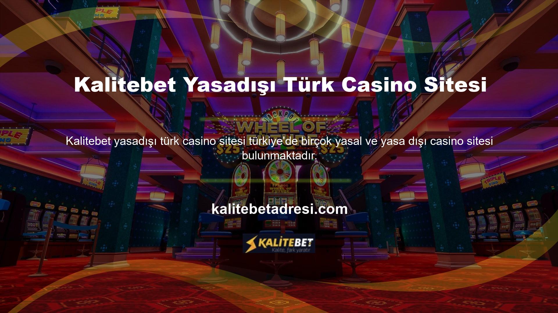 Tıpkı yasal casino siteleri gibi yasa dışı casino siteleri de Türkçe seçenekler sunmaktadır